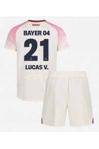 Bayer Leverkusen Lucas Vazquez #21 Babyklær Borte Fotballdrakt til barn 2025-26 Korte ermer (+ Korte bukser)